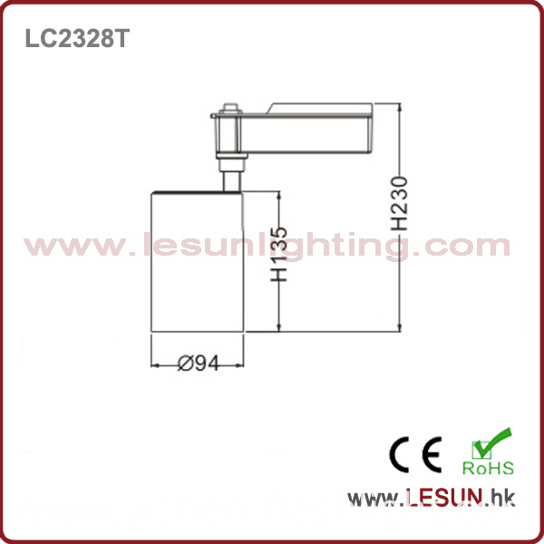 Very Hot 30W White/Black LED COB Track Lights for Jewelry Shop LC2328t